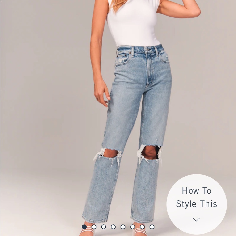 Abercrombie 90s straight ultra high rise jeans